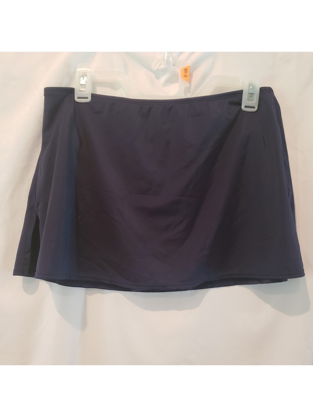 Liz Claiborne Womens 14 Navy Blue Swim Skirt/Skort Built In Briefs Swimsuit NWOT